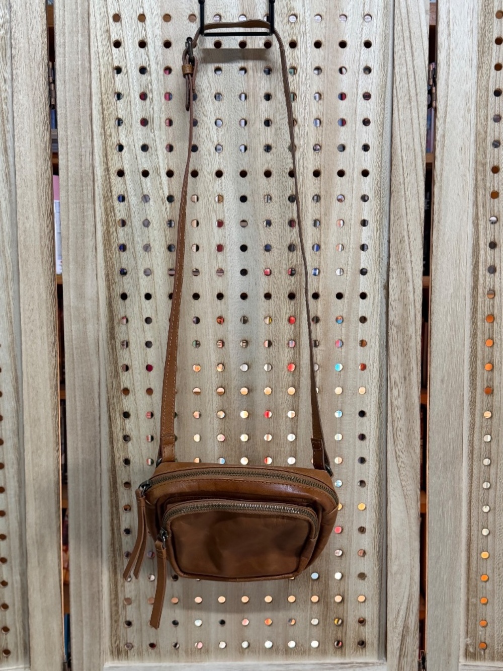 Lucky Brand Yucca Leather Crossbody Bag Walnut Brown Fanny Pack Belt Bag - Picture 3 of 15